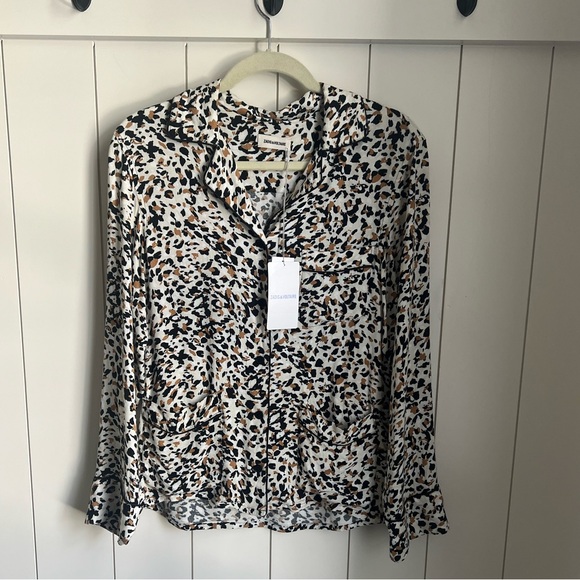 NWT Zadig & Voltaire Tradi Leo blouse in Natural as seen on Hailey Bieber - Picture 11 of 13